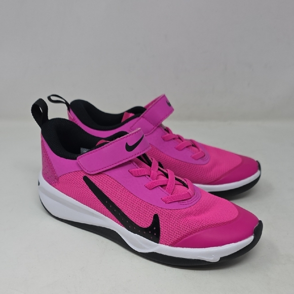 Nike Omni Multi-Court Little Kids' Shoes Laser Fuchsia/Black Girls Size 1.5Y - Picture 3 of 6